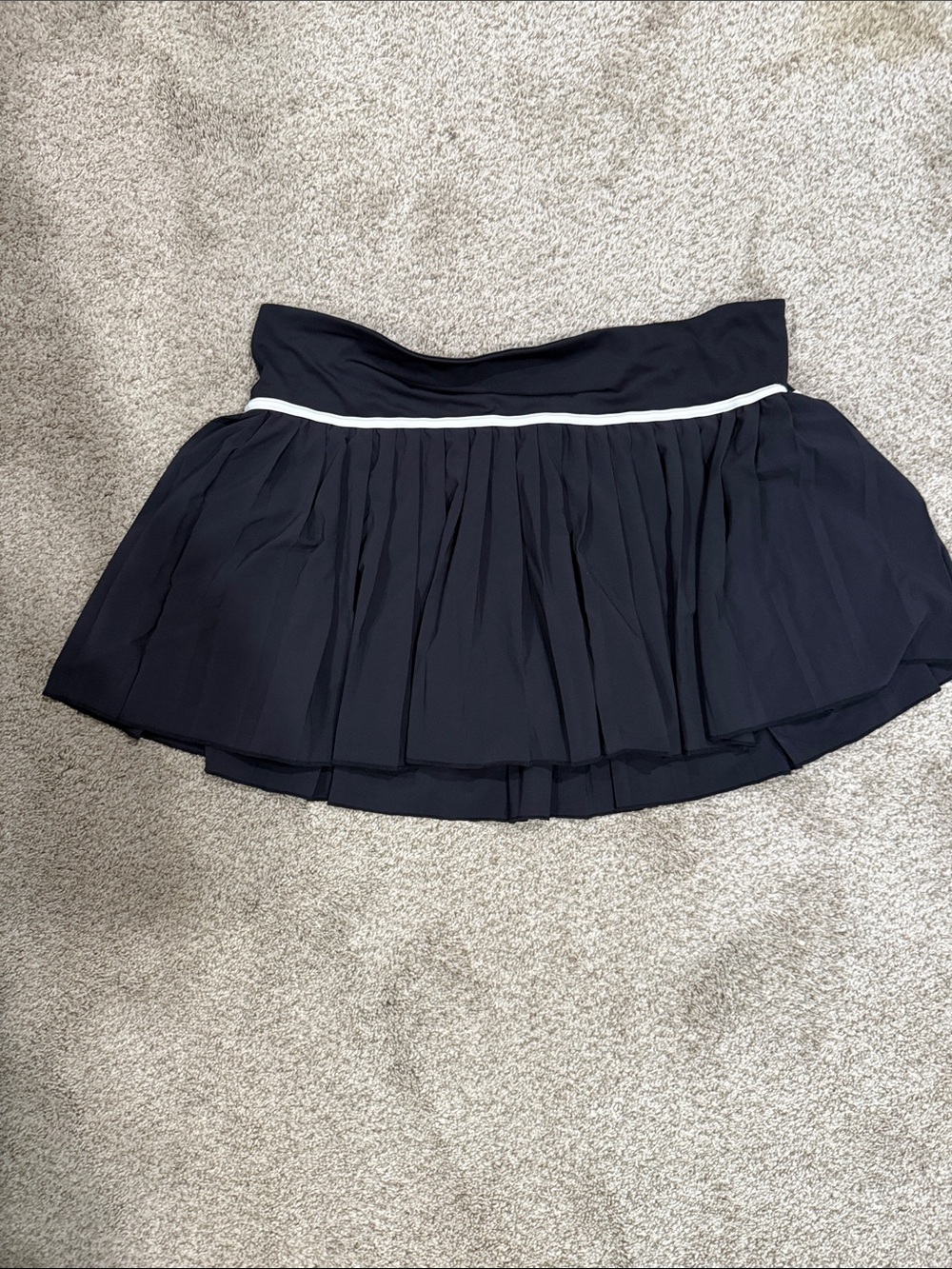 Althetic XXL Arizona Company Black Mini Skirt with White Trim, built in shorts
